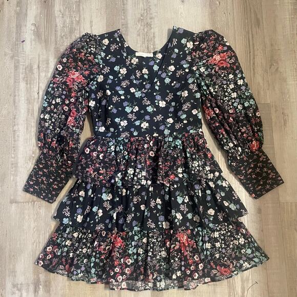 Love Shack Fancy Paris Ruffled Floral Mini Dress SZ 4 - Picture 16 of 16